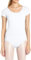 Gladiolus Damen Ballett Trikot Ballettanzug Kurzarm Tanz Body Gymnastikanzug Turnanzug Leotard Weiß XXL