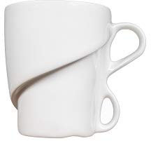 DELISSEA Mug - Coffret Premium de 2 Tasses en Porcelaine Extra Blanche