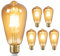 DiCUNO Edison Vintage Glühbirne E27, ST64 Filamente LED Lampe 6W, Warmweiß 2200K, 600LM, Antike, Dekorative Beleuchtung, Nostalgie und Retro Birne für Haus, Café, Bar, nicht dimmbar, 6er Pack