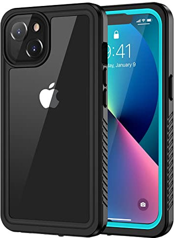 Lanhiem for iPhone 13 Case, IP68 Waterproof Dustproof Shockproof Cases for iPhone 13 with Built-in Screen Protector, Full Body Sealed Protective Front and Back Cover for iPhone 13-6.1 inch (Blue)