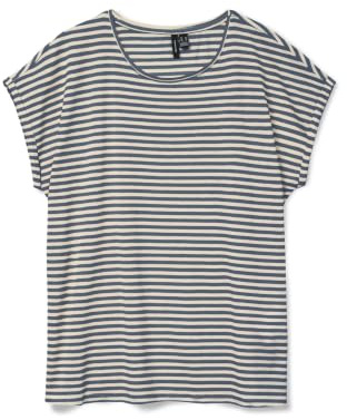 VERO MODA Vmava Ss Top Stripe JRS Noos