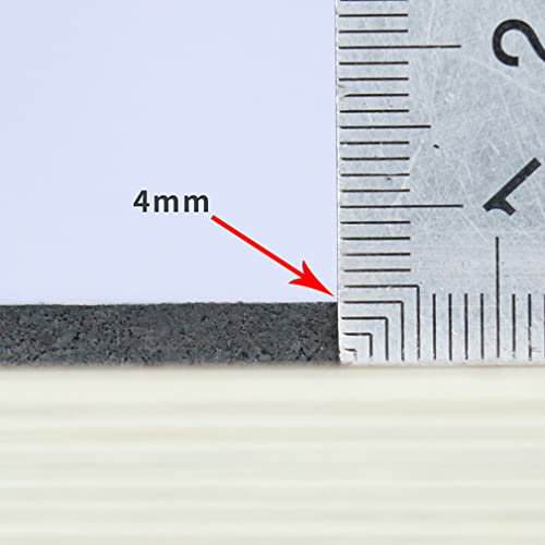 Waschmaschinen Unterlage Pads zuschneidbar Schallschutzmatte 62x70cm Schwingungsdämpfer Trockner Matte Antirutsch Pads Rubber Mat Für Kühlschränke, Subwoofer, 3D-Drucker (4mm)