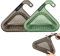YingBiao 2PCS Sink Colander Strainer Basket with Detachable Handle Kitchen Sink Punch-Free Triangle Corner Strainer Basket Hanging Filter Draining Rack for Vegetable Fruit Clean Black+Green