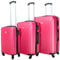 VERTICAL STUDIO 20 24 28 Koffer Reisekoffer 3er-Set Trolley Mehrteilig mit Ziffern Kofferschloss aus Kunststoff (ABS) Vier Rollen (Pink Linköping)