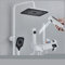Ensemble de mélangeur de douche thermostatique, ensemble de système de douche à affichage numérique blanc, ensemble de douche de salle de bains chaude et froide LCD, système de robinetterie, robinet d