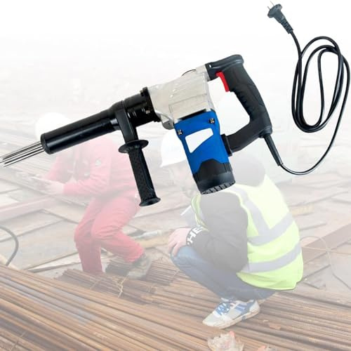 Qiang Derusting Gun Needlescaler Machine Portable Rust Removal Gun Marine Deck Electric Rust Remover,Electric Rust Removal Gun,Electric Jet Needle Scaler Chisel 1400W,220V