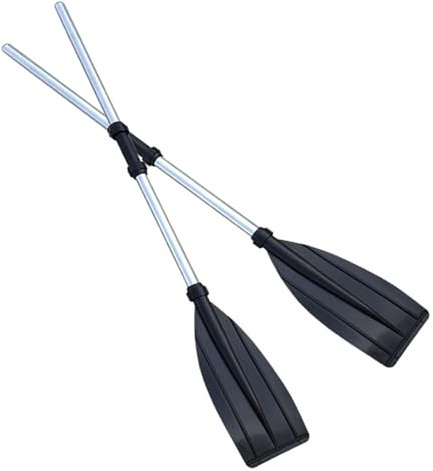 Nbhuiakl Palas de kayak, 2 remos portátiles ajustables para barco, de aleación de aluminio, herramienta de remo de canoa, remo desmontable para barco inflable, kayak, bote, deportes acuáticos