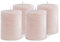 Brandsseller Stumpenkerzen Rustic 4er Set Höhe 10 cm Ø 7 cm Dekokerzen Haushaltskerzen Tischkerzen Weihnachtskerzen Brenndauer ca. 40 Stunden Rosa