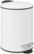 Solty - Cubo basura baño con tapa metálica- 3L - Papelera de baño pequeña - Papelera de baño blanca, para oficina y cocina - Blanca 17X20X24cm