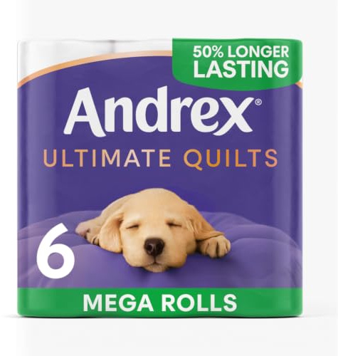 Andrex® Ultimate Quilts Toilet Tissue Mega Rolls, 6 XL Rolls