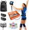 Volleyball Star Trainingsgerät – 1 Ball-Rebounder zum Üben Ihres Aufschlags und Spike + 2 Einstellungstrainerriemen für eine richtige Handplatzierung + 1 Rucksack mit Kordelzug + 1 handgefertigtes
