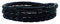 König Design Lederkette Lederband Leder-Armband 6 mm Herren Halskette Schwarz 55 cm lang mit Hebeldruck Verschluss Schwarz geflochten