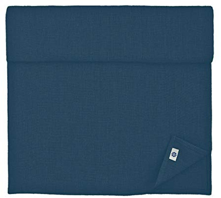 Linen & Cotton Tischläufer Hygge, 100% Leinen - Dunkelblau Blau, 40x90 cm | Stoff Tischband Modern, Tischdeko Stoff Läufer Tisch Lang für Home Esstisch Restaurant Hotel Party Sommer Geburtstag Ostern