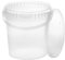 BenBow Secchio con coperchio 1l trasparente 1x 1 litri - sicuro per gli alimenti, stabile, ermetico - secchio di plastica con manico - vuoto