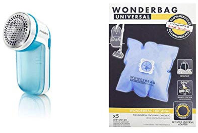 Philips GC026/00 Rasoir Anti-Bouloche/Anti-Peluche + Wonderbag WB406120 Boite de 5 Sacs aspirateur Wonderbag Classic