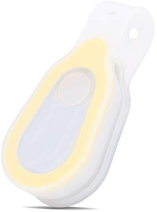 Mini Lampe de Course, Pince de Course Extérieure Portable Etanche LED de Nuit sur la Lampe à Pince en Silicone Lampe de Poche Mains Libres(Jaune)