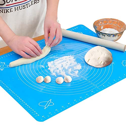 Silicone Baking Mat, 40 X 50 cm Non-Stick Pastry Mat Non-Slip Heat Resistant Pastry Rolling Mat with Measurement for Fondant Dough Cookies Cake Sugarcraft Bread Making