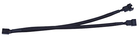 BIlinli Cavo Adattatore per prolunga Ventola connettore PWM a 4 Pin con Manicotto a Y a 2 Vie da 1 a 2 Vie