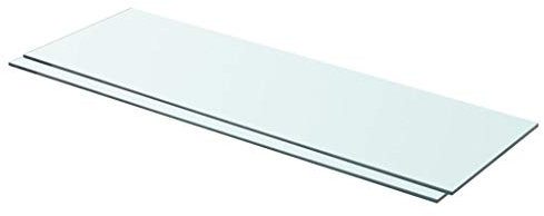 vidaXL 2X Regalboden Glas Glasboden Glasscheibe Glasplatte Regalbrett Ersatz Platte Glasscheibe für Glasregal Klarglas Transparent 80x25cm