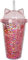 WEIGENG Plastikbecher mit Strohhalm Pailletten Doppelschicht Wasserflasche Niedliche Katzenohren Glitzer Wasserbecher für Mädchen (Farbe: Transparent, Größe: 401 500ml)