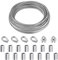 YSDMY 21 Pcs Rope Thimble Kit - 10M Stainless Steel PVC Coated Cable With Aluminum Crimp Sleeve, Thimble, Clamps for Gardening Cord, Railing Decoration, Outdoor String Lamp Light Suspension