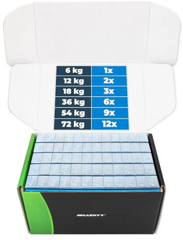 HASKYY Lot de 100 masses adhésives galvanisées 6 kg - 12 x 5 g - Pour jantes en acier et jantes en aluminium - 60 g - 12 x 5 g