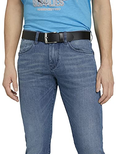 Tom Tailor Herren TTANDREW Gürtel, Schwarz, 105
