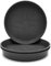 Plastard 3er-Set Blumentopf-Untersetzer Rund aus Plastik 18 cm Durchmesser, Untertopf für Innen- und Außenbereiche, aus witterungsbeständigen Material, Farbe Anthrazit
