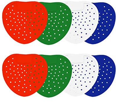 8 Stück Urinal-Sieb, Pissoir-Einsatz, Urinal-Einlag, für Jedes Urinal Oder Pissoir Lang Anhaltender Duft (Kleines Loch)