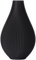 3D Vase Blumenvase/Dekovase Susann 17 cm für Schnitt-/ Trockenblumen | nachhaltig | wasserdicht (Schwarz)
