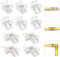 Aroidful 8mm 2-pin Mini COB LED Steckerkit, keine dunklen Zonen, für den Anschluss von 12V 24V COB LED Drähten und Lichtleisten,Geeignet für COB-Bare-Board-Streifen