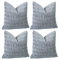 Sungeek 4er Set Kordsamt Kissenbezüge, Dekorativ Zierkissenbezüge Weich Kissenbezug Dekokissen Sofakissen Couchkissen Deko Bezug Kissenhülle für Sofa Schlafzimmer Wohnzimmer (Grau, 45x45 cm)