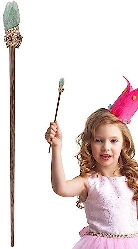 Pierre précieuse Branche en Bois | Accessoires Cosplay Pierres précieuses Collection Bâtons Objets Scène pour Sorcières - Collection Baguettes Sorcière avec Bâtons