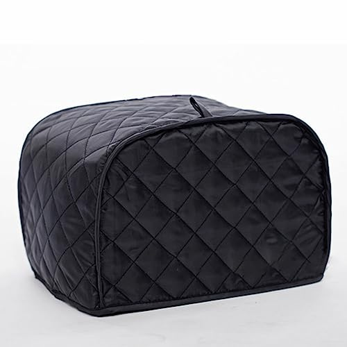 Toaster Cover, Bread Machine Covers, Home Cleaning proof Toaster Cover for Most Standard 2 4 Slice Toasters- Black S