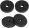 LUORNG 4PCS 1/4Inch Aluminum Alloy Female Thumb Wheel Lock Nut Adapter with Gasket, Hot Shoe Locking Knob Nut and Spacer, 1/4 Inch Knurled Screw Nut 26mm/1in Diameter