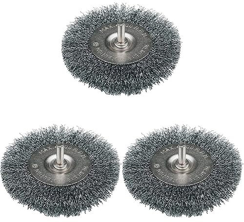 Silverline Rotary Steel Wire Wheel Brush 100mm (PB02) (Pack of 3)
