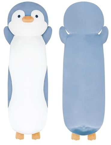 Dalmao 36 Penguin Stuffed Animal, Soft Jumbo Long Cuddle Pillow, Cute Blue Penguin Plush Body Pillow Plushies Toy Gift for Kids, Boy and Girls Birthday, Easter
