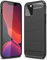 CoolGadget Premium Carbon Handyhülle TPU für iPhone 12 Pro Max, stoßfest, Kratzfest, rutschfest, Anti-Fingerprint, schwarz