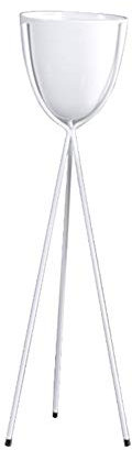 CVNIMV Blumentopfhalter, Metall, für den Innenbereich, freistehender Pflanzenständer, für den Außenbereich, Garten, Blumenregal, 4 Farben (Farbe: Schwarz, Größe: 80 cm) (weiß 80 cm)