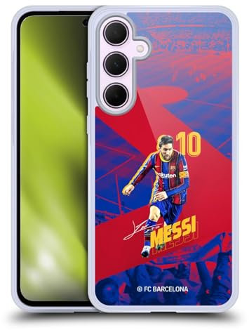 Head Case Designs Offizielle FC Barcelona Lionel Messi 2020/21 Erstes Team Gruppe 1 Soft Gel Handyhülle Hülle kompatibel mit Samsung Galaxy A35 5G