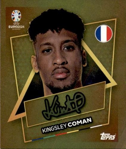 Topps EM 2024 Germany Einzelsticker Star Spieler Signature (FRA SP - Kingsley Coman - Star Player - Gold Signiture)