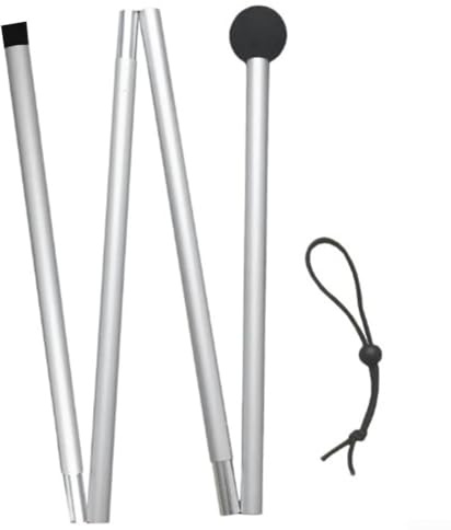 Aluminium-Zeltstangen-Ersatz, Strandzelt, extra Ersatz, Aluminium, faltbare Stangen, tragbares Zeltstangen-Reparatur-Set für Camping, Wandern, Rucksackreisen, Partys (1,6 m flacher Kopf)