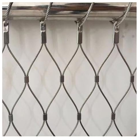 WXQTM Treillis Métallique en Acier Inoxydable Filet Plantes Grimpantes Filet Sécurité Résistant l'usure Découpable Grillage Balcon, pour Terrains Football (1x6m/3.28x19.68ft)