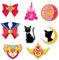 GTOTd Anime Moon Car Air Freshener 8Pack Lufterfrischer (Black Ice Scent) Schwarzer Eisduft Auto Rückspiegel Anhänger Cute Cartoon Geschenk Hängende Anhänger Zubehör Christmas Dekor