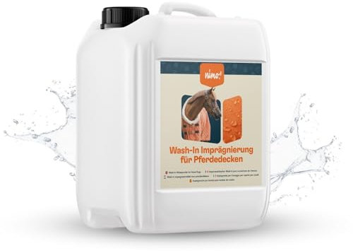 nimo® Wash-In Imprägnierung für Pferdedecken | Pferdedecken Imprägnierung Waschmaschine | atmungsaktive Imprägnierung, Versiegelung gegen Nässe und Schmutz | Regenschutz für Pferdedecken