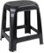 Kunststoff Tritthocker schwarz Belastbarkeit bis 120 kg - 46 x 41 cm - Küchen und Badezimmer Hocker hoch - Sitzhocker Haushaltshilfe Küchenhocker Trittleiter Fußbank