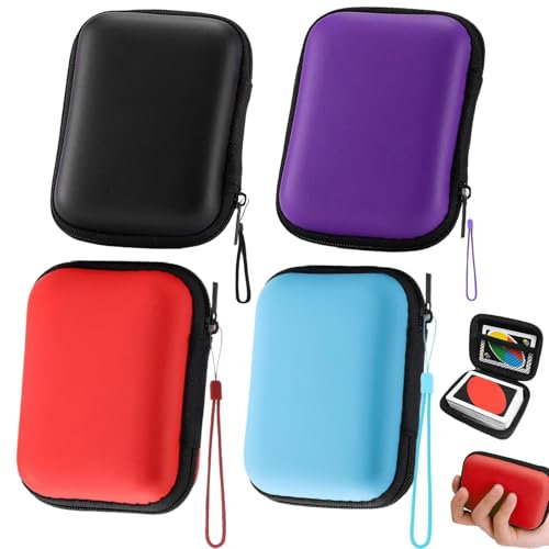 Liekadijiae Scatola di 4 carte da gioco, robusta scatola per carte da gioco, espandibile con cavo, organizer per carte da gioco, scatola per carte da gioco, scatola per carte da gioco, scatola di