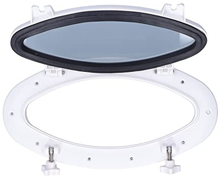 Zohisin oval window boat porthole window 42 0×22 0×10 white oval portlight tempered opening window for marine boat yacht rv 16 8in anti aging stainless steel