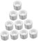BAZEITFLOW 10pcs Aromatherapy Bottle Cap Replacement Glass Diffuser Top Fragrance Bottle Stoppers Reed Diffuser Glass Lids Silver Aluminum Oxide