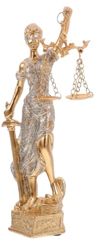 Gatuida Statue Der Justitia Griechische Göttin Aus Harz Mit Waage Vintage Deko Für Anwaltskanzlei Büro Arbeitszimmer Und Wohnzimmer 18.50 X 6.00 X 4.50 cm